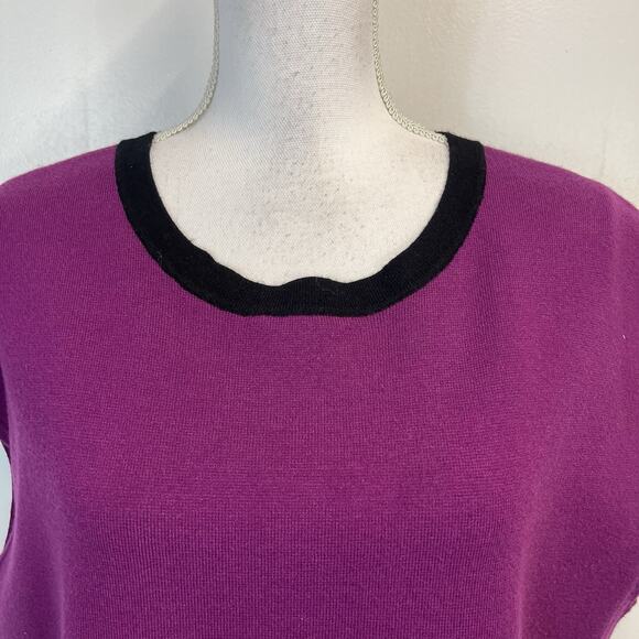 Chico's Travelers Top Sweater Jacket Set Women's Size 2XL/4 Berry Purple Black - Picture 5 of 12